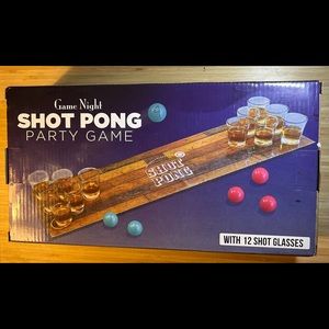 Shot Pong Party Game NIB with 12 shot glasses